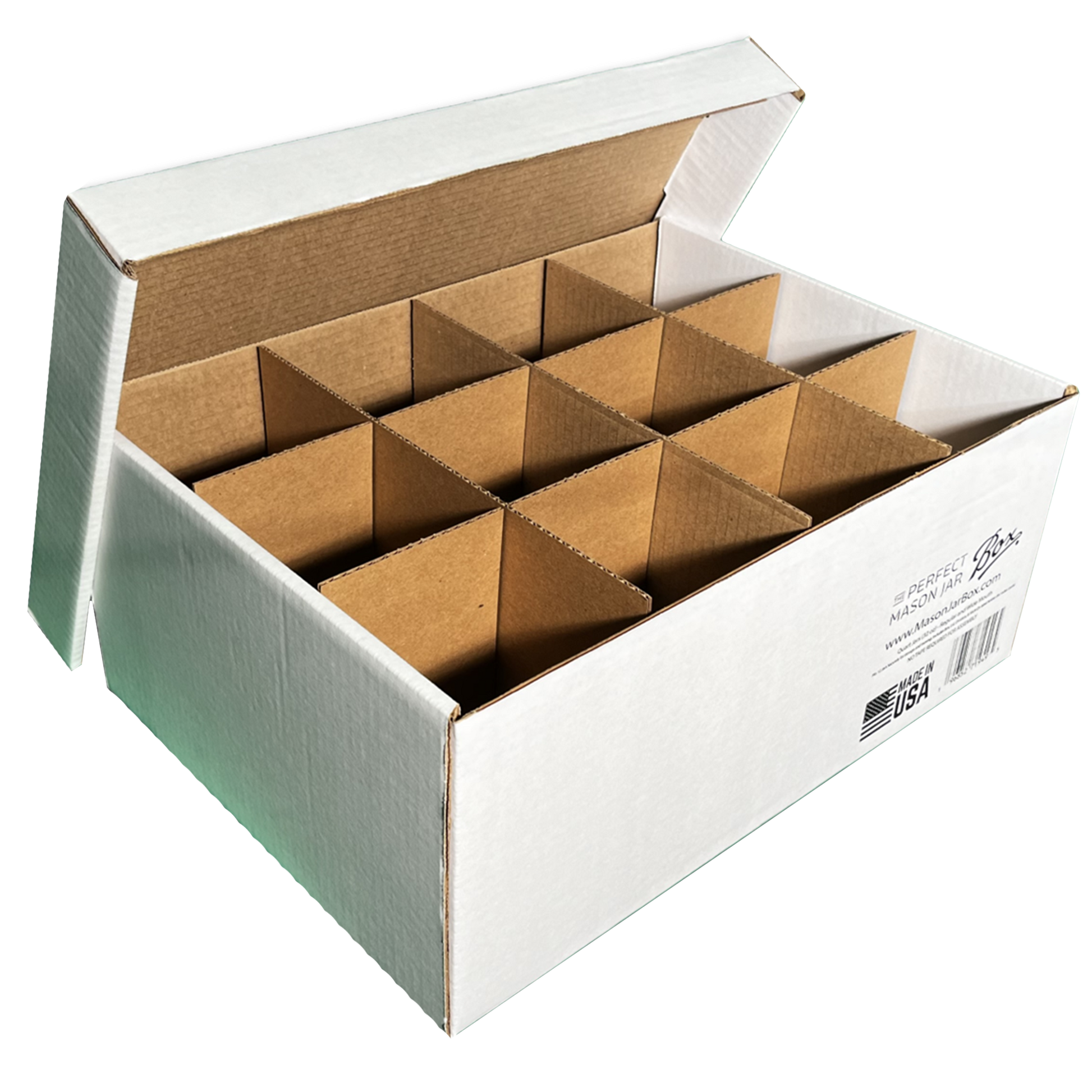 8 oz Square Mason Jar 2-Pack Shipping Box